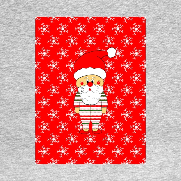 FUNNY Santa Claus In His Christmas PJs by SartorisArt1